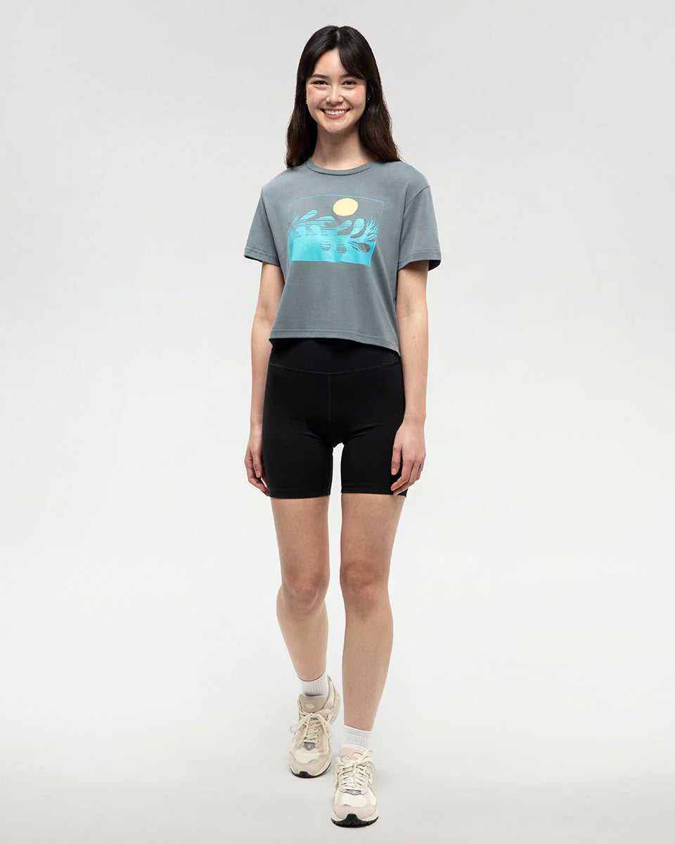 tentree W Seaforestation Crop Tee ANCHOR GREY