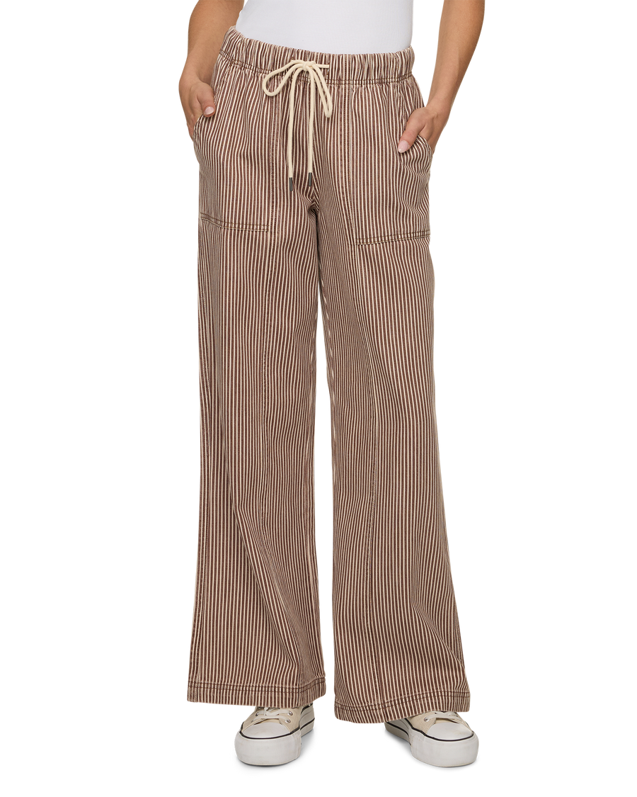 Flag & Anthem W Triana Wide Leg Pull On Pant BROWN