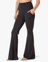 Beyond Yoga W Heather Rib All Day Flare Pant BLACK