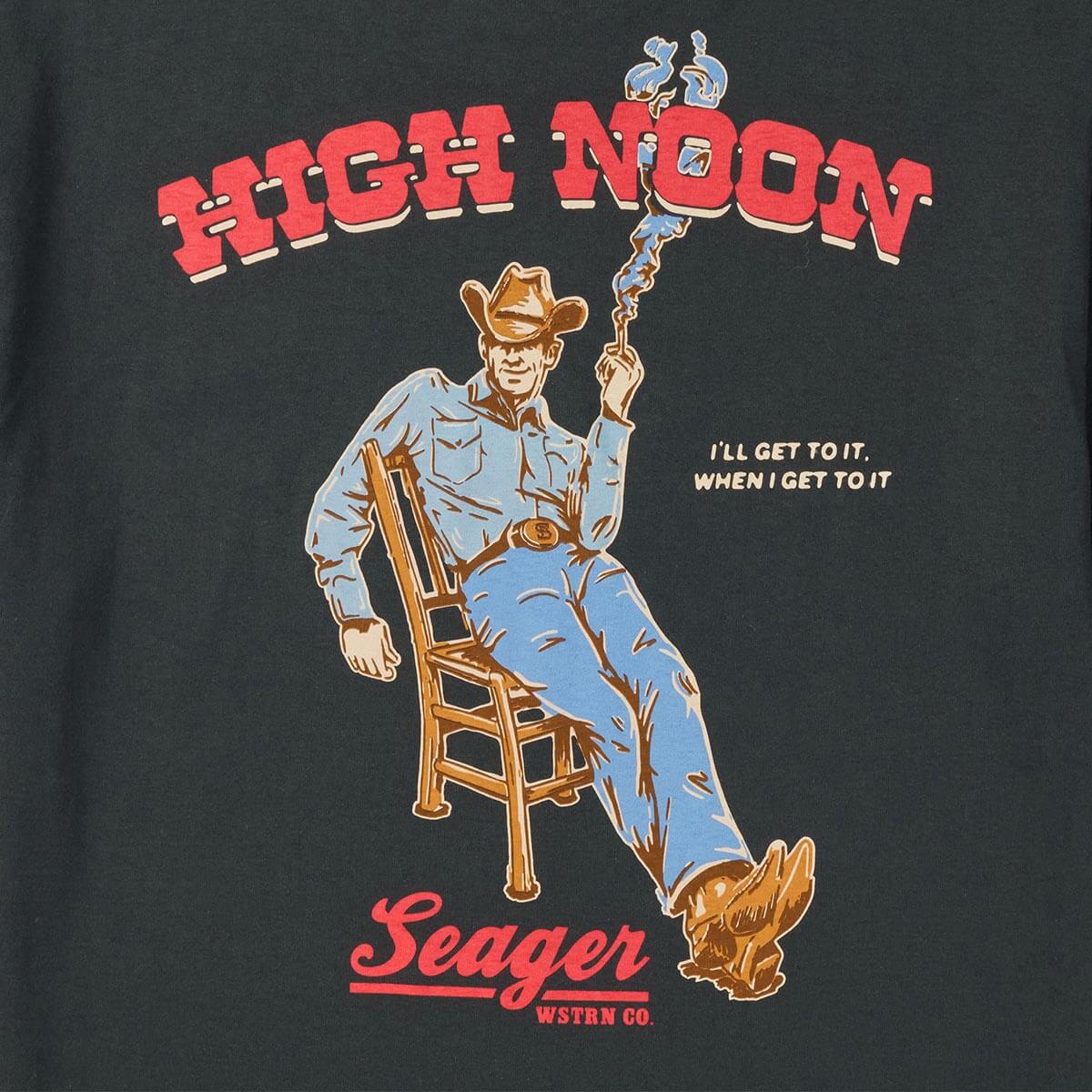 Seager M SS High Noon Tee VINTAGE BLACK