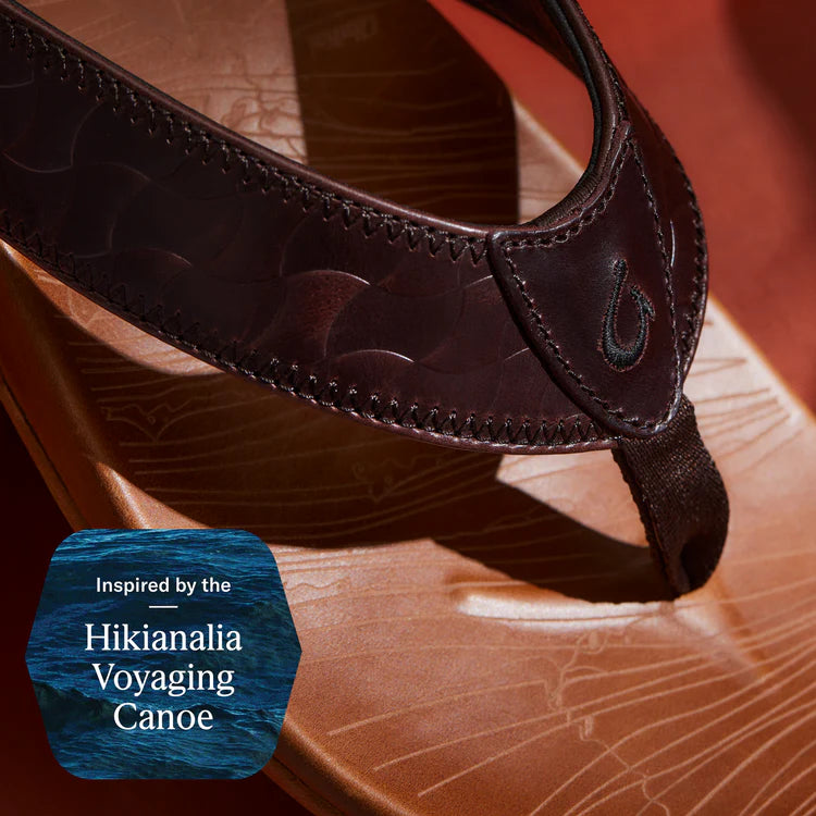 Olukai M Hikianalia DARK JAVA  / TAN