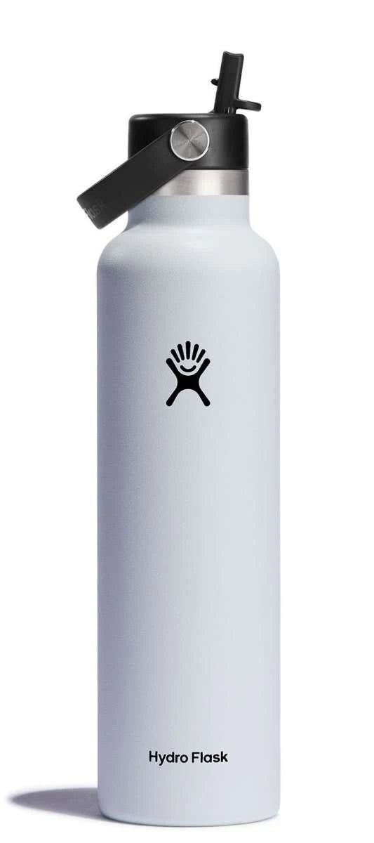 Hydro Flask 24oz Standard Mouth Flex Straw Cap WHITE