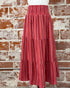 Flag & Anthem W Lavina Mocked Tiered Skirt RED STRIPE