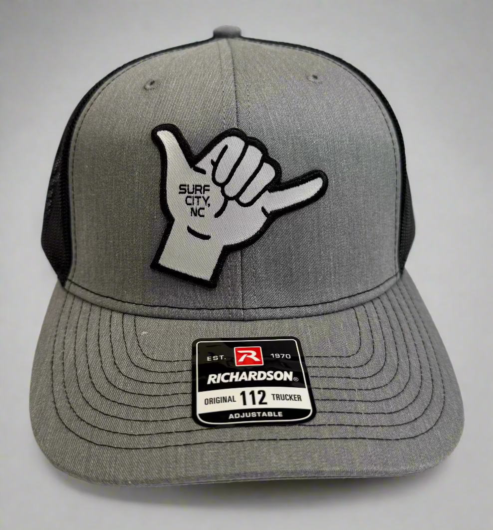 Richardson Surf City Shaka Trucker SPLIT HEATHER GREY/BLACK