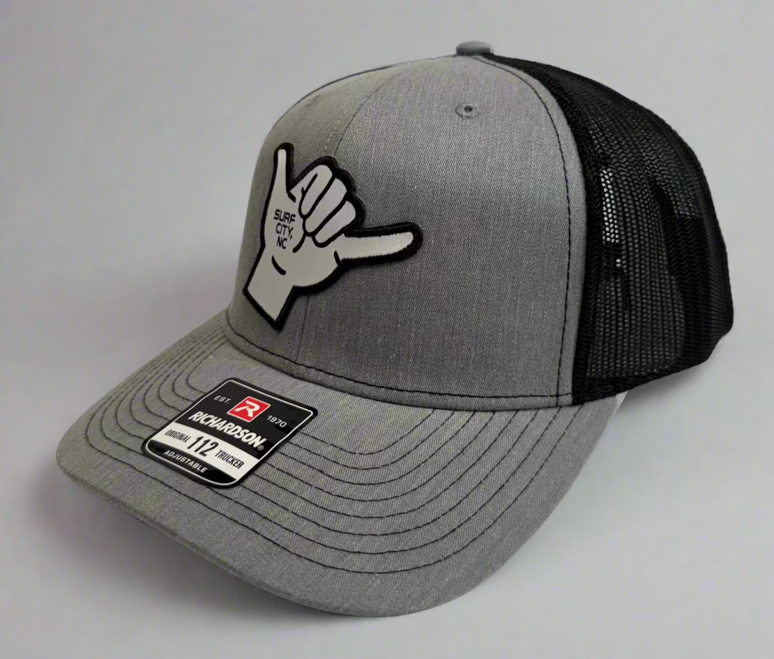 Richardson Surf City Shaka Trucker SPLIT HEATHER GREY/BLACK