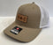 Richardson N Star C Leather Patch Trucker KHAKI/WHITE