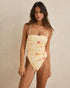 Rhythm W Wildflower Scrunched One Piece WHITE/YELLOW