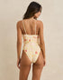 Rhythm W Wildflower Scrunched One Piece WHITE/YELLOW