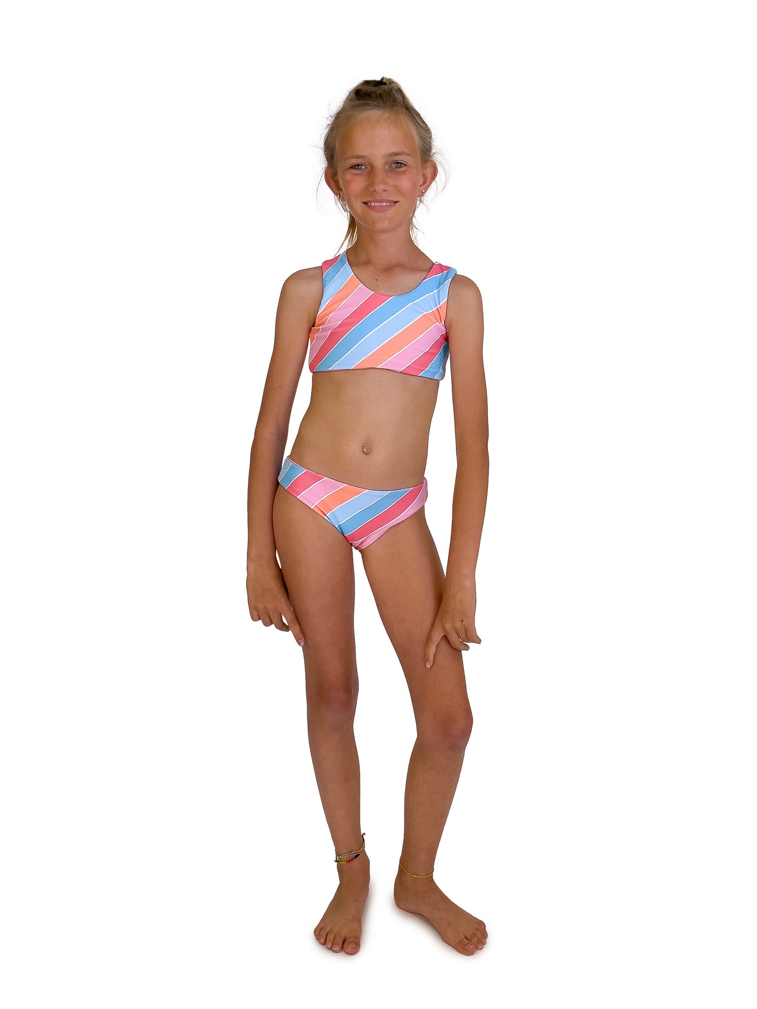 Feather 4 Arrow Girl's Summer Sun Reversible Bikini MULTI