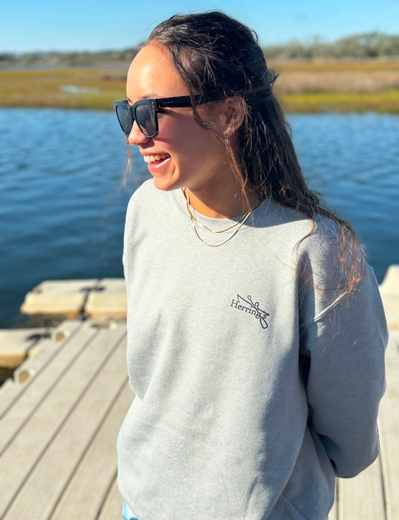 Herring's logo Sweatshirt HEATHER GREY