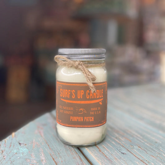 Surf's Up Candle 16 oz Mason Jar PUMPKIN PATCH