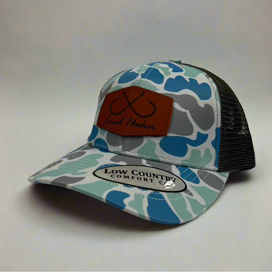 ALL STAR Leather Local Hooker Patch Trucker SEAGLASS CAMO