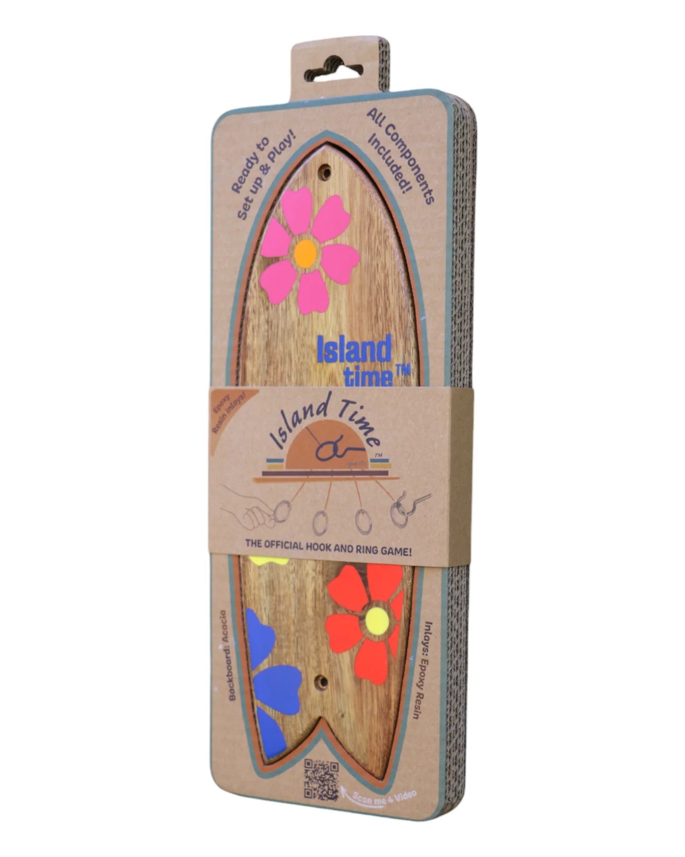 Island Time Hook & Ring Game FLOWER POWER