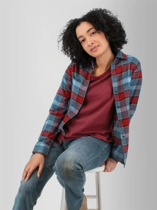 Old Ranch W LS Sagebriar Flannel Shirt BLUE