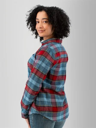 Old Ranch W LS Sagebriar Flannel Shirt BLUE