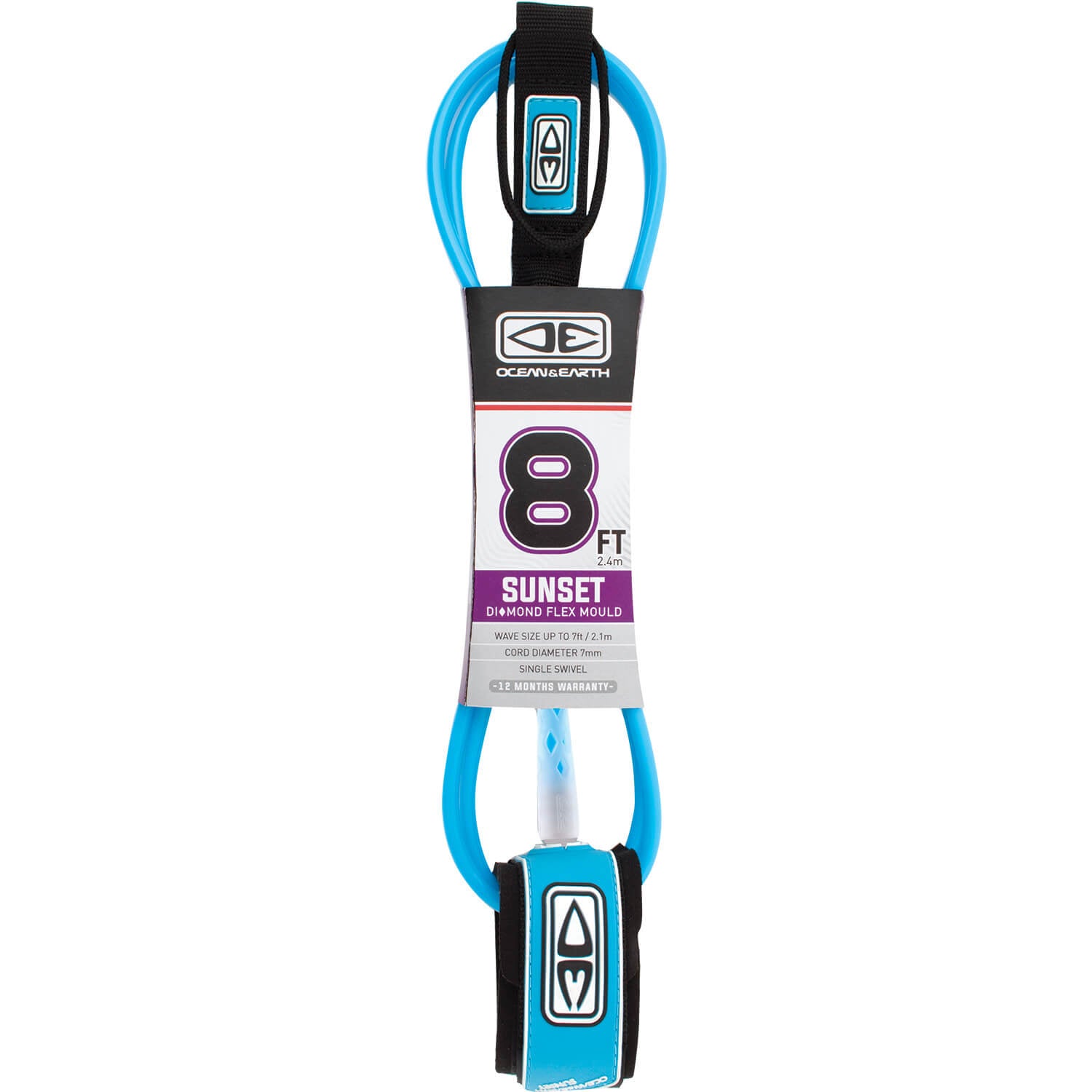 Ocean & Earth Sunset Leash 8' BLUE