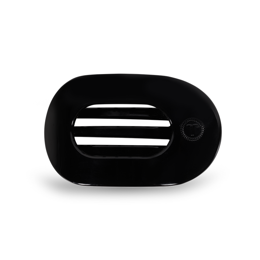 Teleties Small Round Flat Clip JET BLACK