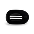 Teleties Small Round Flat Clip JET BLACK