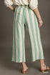 Umgee W Linen Stripe Pant GREEN