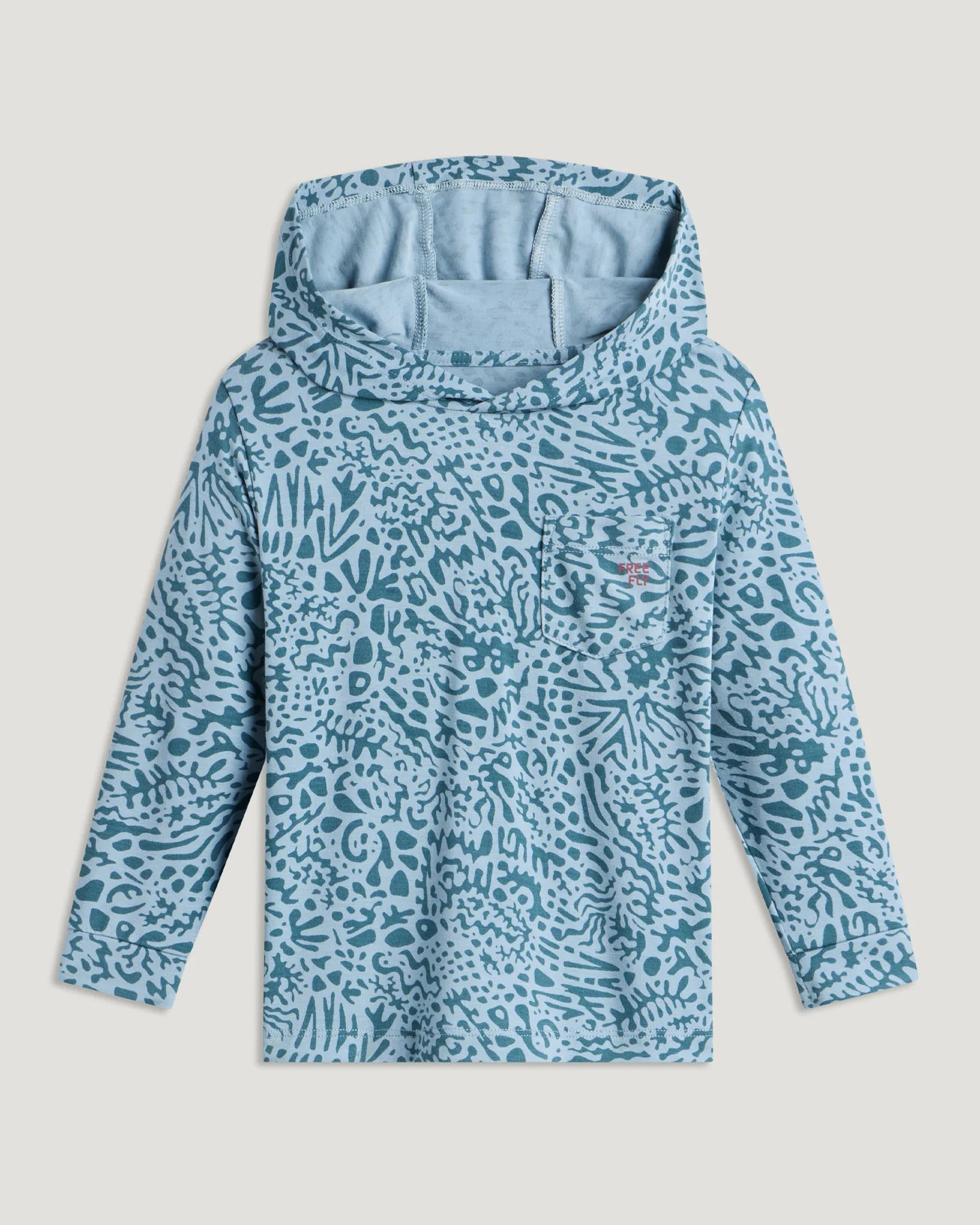 Free Fly Toddler Shade Hoodie DRIFTER PRINT SEA PINE