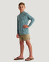 Free Fly Youth Bamboo Shade Hoodie DRIFTER PRINT SEA PINE