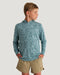 Free Fly Youth Bamboo Shade Hoodie DRIFTER PRINT SEA PINE