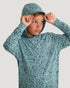 Free Fly Youth Bamboo Shade Hoodie DRIFTER PRINT SEA PINE