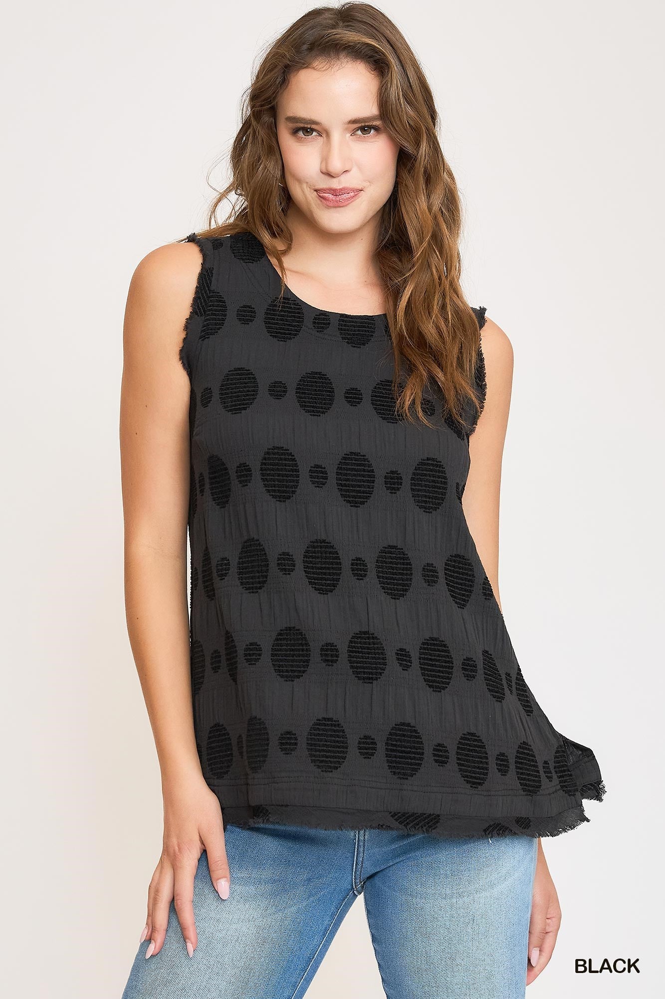 Umgee W Swiss Dot Tank BLACK