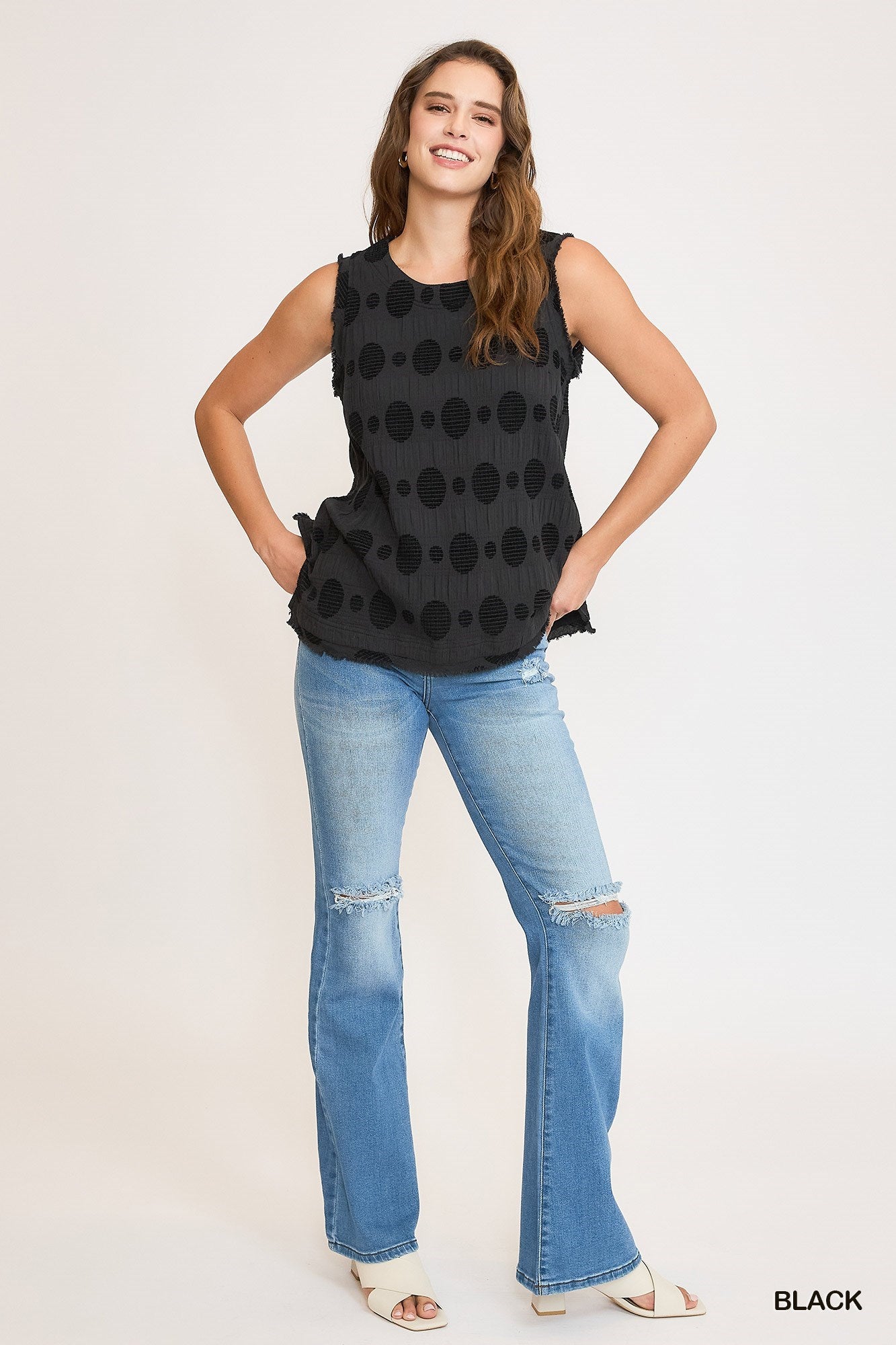 Umgee W Swiss Dot Tank BLACK