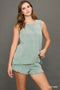 Umgee W Swiss Dot Tank DUSTY MINT