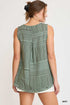 Umgee W Mixed Stripe Tank MINT