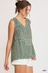 Umgee W Mixed Stripe Tank MINT