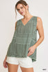 Umgee W Mixed Stripe Tank MINT