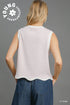 Umgee W Textured Stripe Tank LIGHT PINK