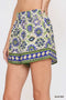 Umgee W Printed Shorts BLUE MIX