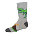 Socksmith Kid's Active Crew Hear Me Roar LT GRAY