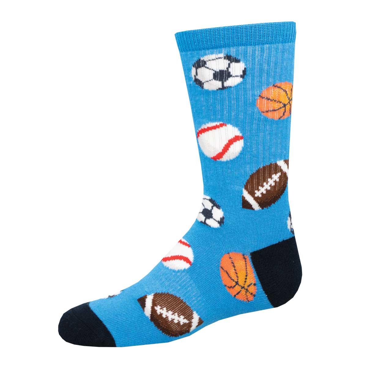 Socksmith Kid's Active Crew 5-Star Recruit BLUE