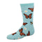 Socksmith Kid's Active Crew Bee Kind to Monarchs LIGHT BLUE