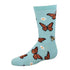 Socksmith Kid's Active Crew Bee Kind to Monarchs LIGHT BLUE