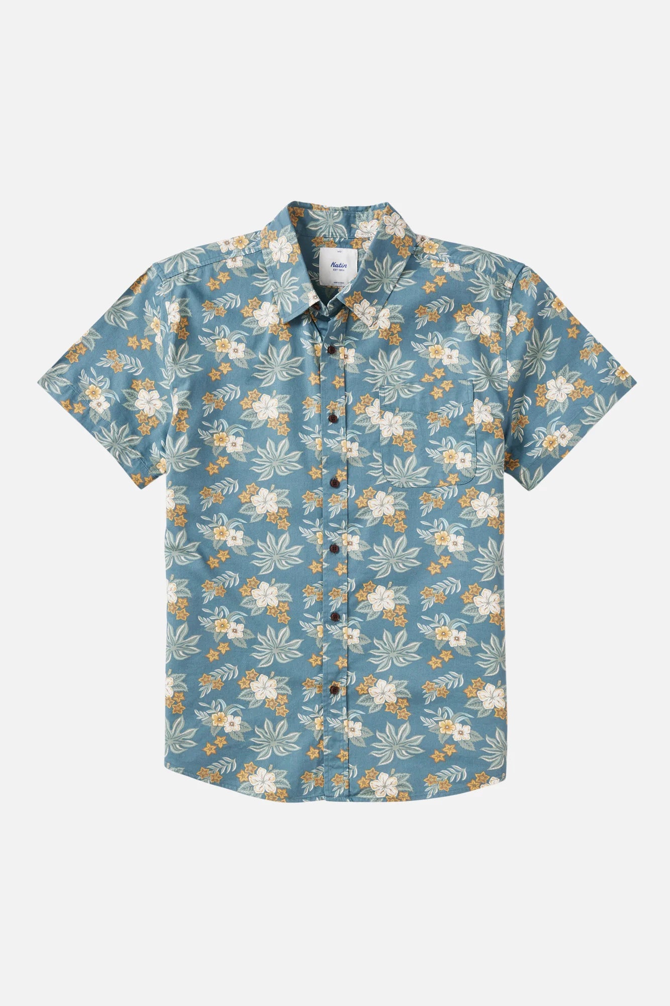Katin M SS Benji Shirt ATLANTIC GREEN