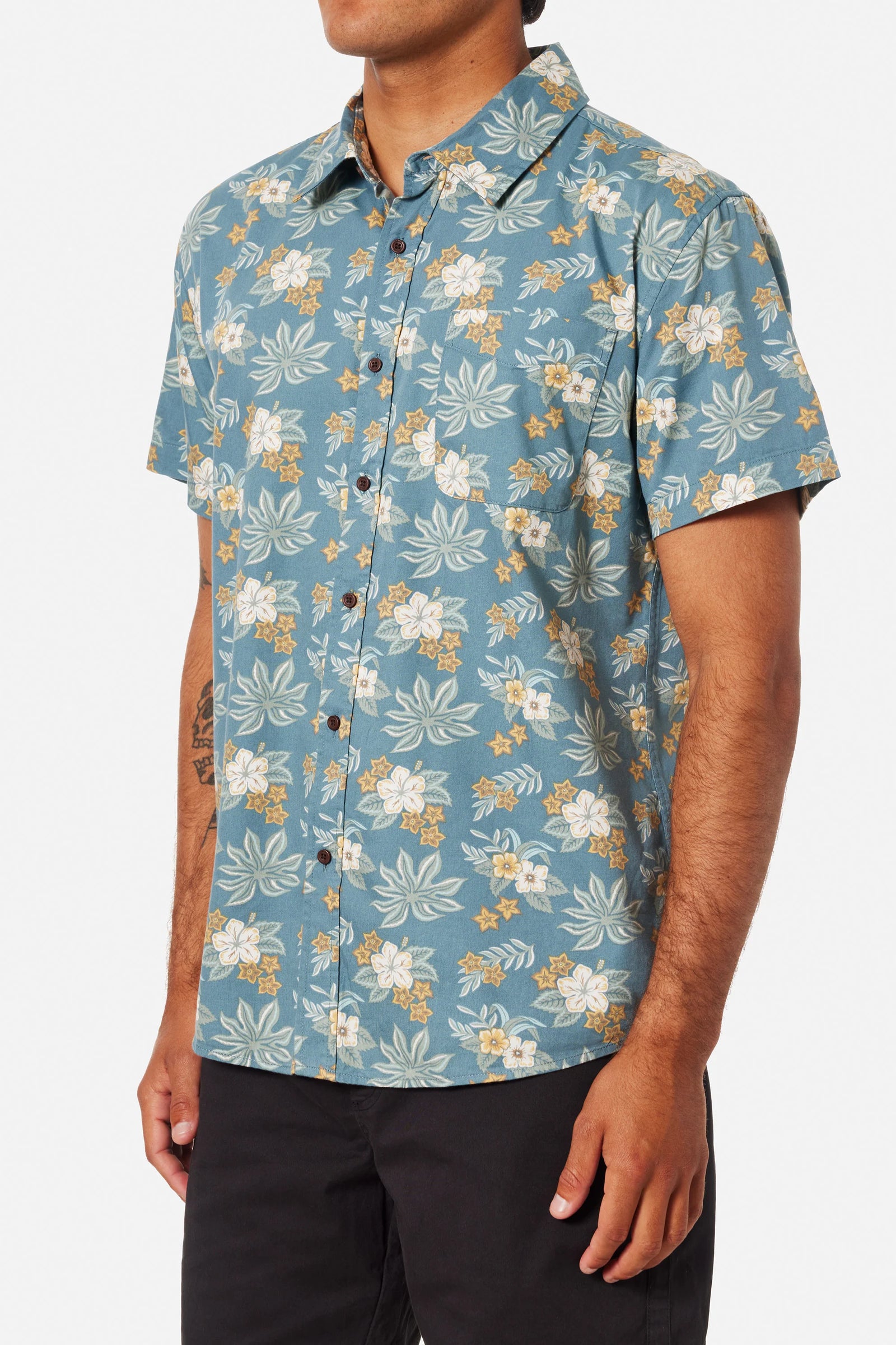 Katin M SS Benji Shirt ATLANTIC GREEN