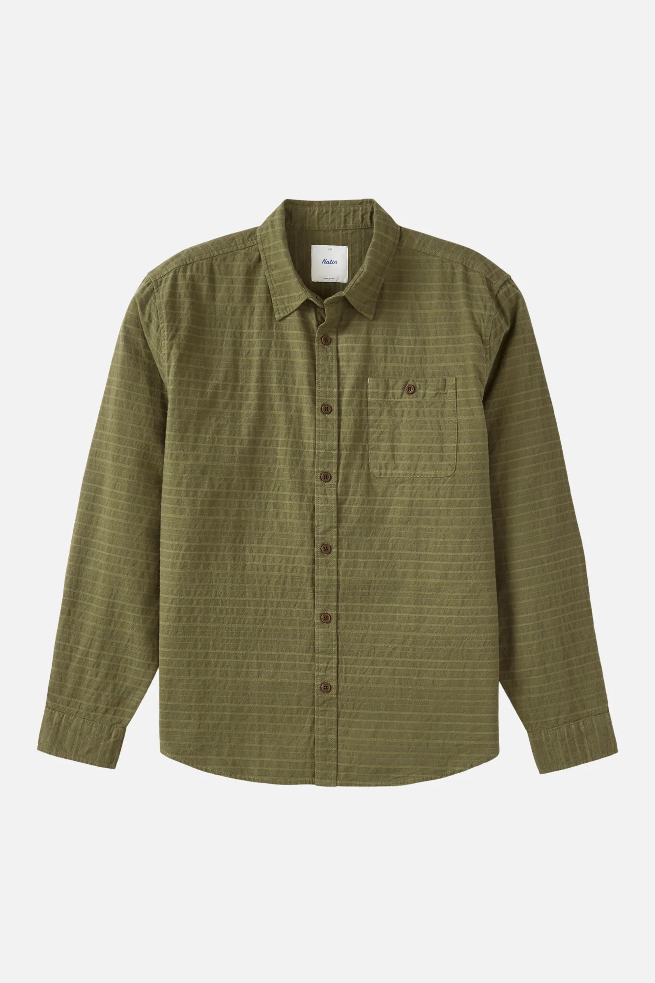 Katin M LS Derek Flannel OLIVE NIGHT