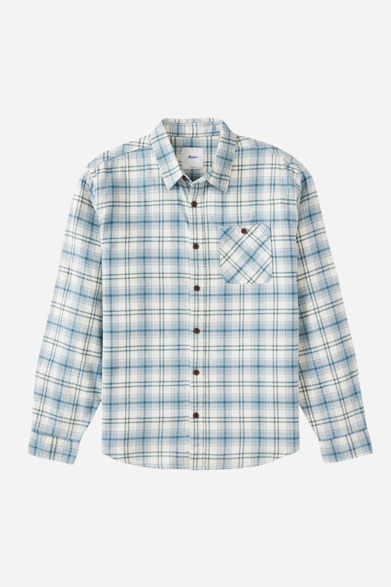 Katin M LS Derek Flannel VAPOR GRAY