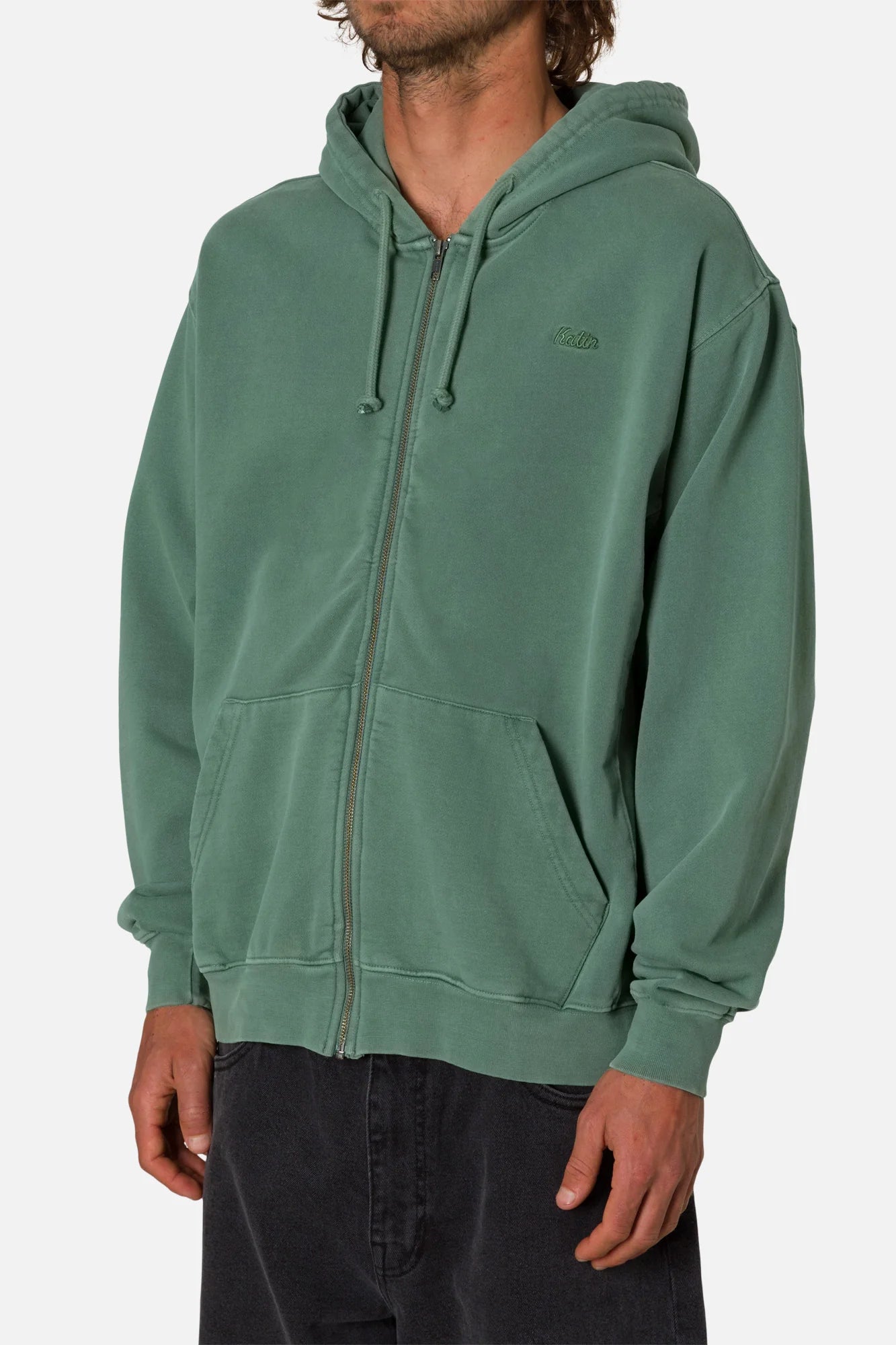 Katin M Embroidered Full Zip Hoodie DUCK