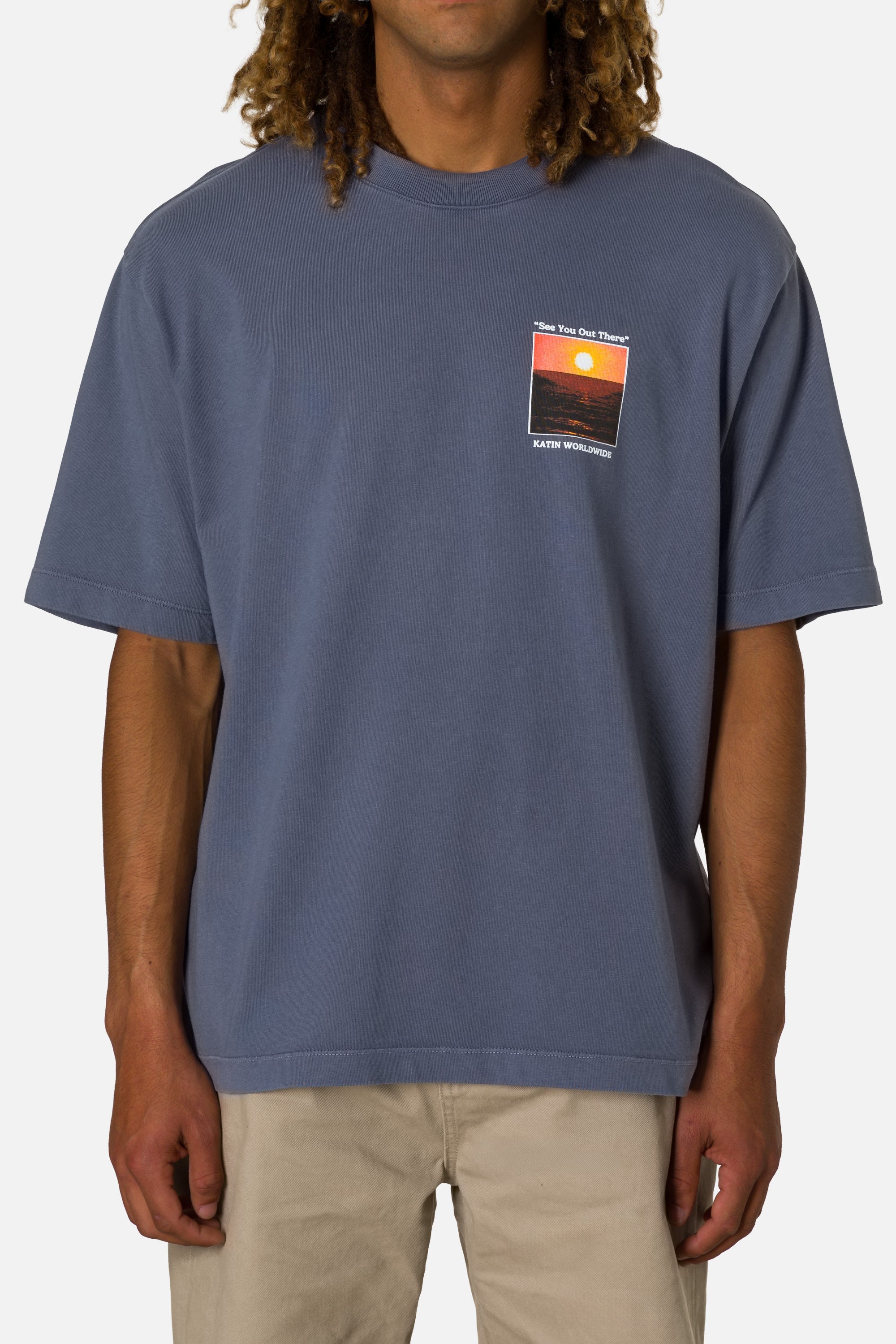 Katin M SS Geographic Box Fit Tee BLUE