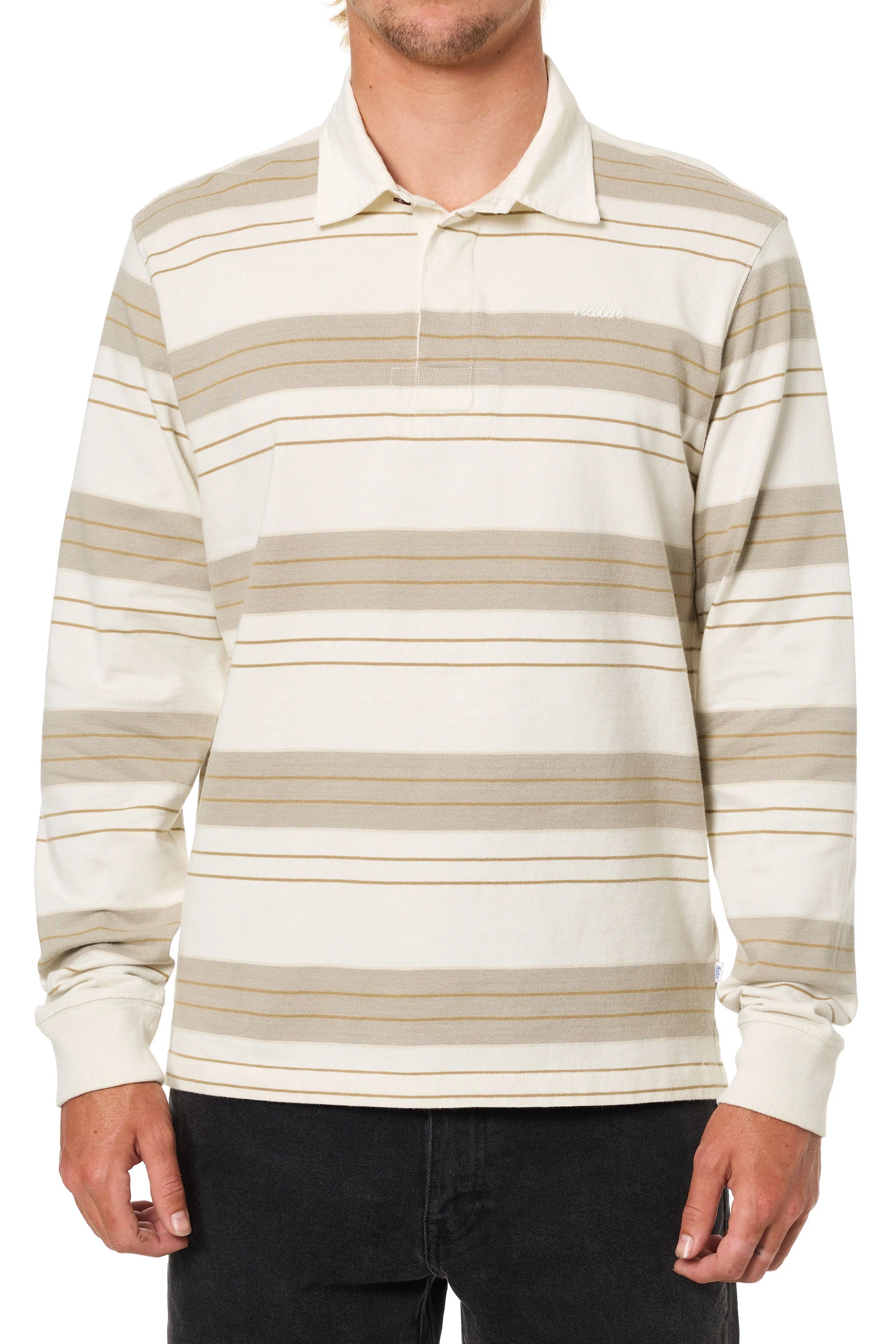 Katin M LS Greg Rugby Polo VINTAGE KHAKI