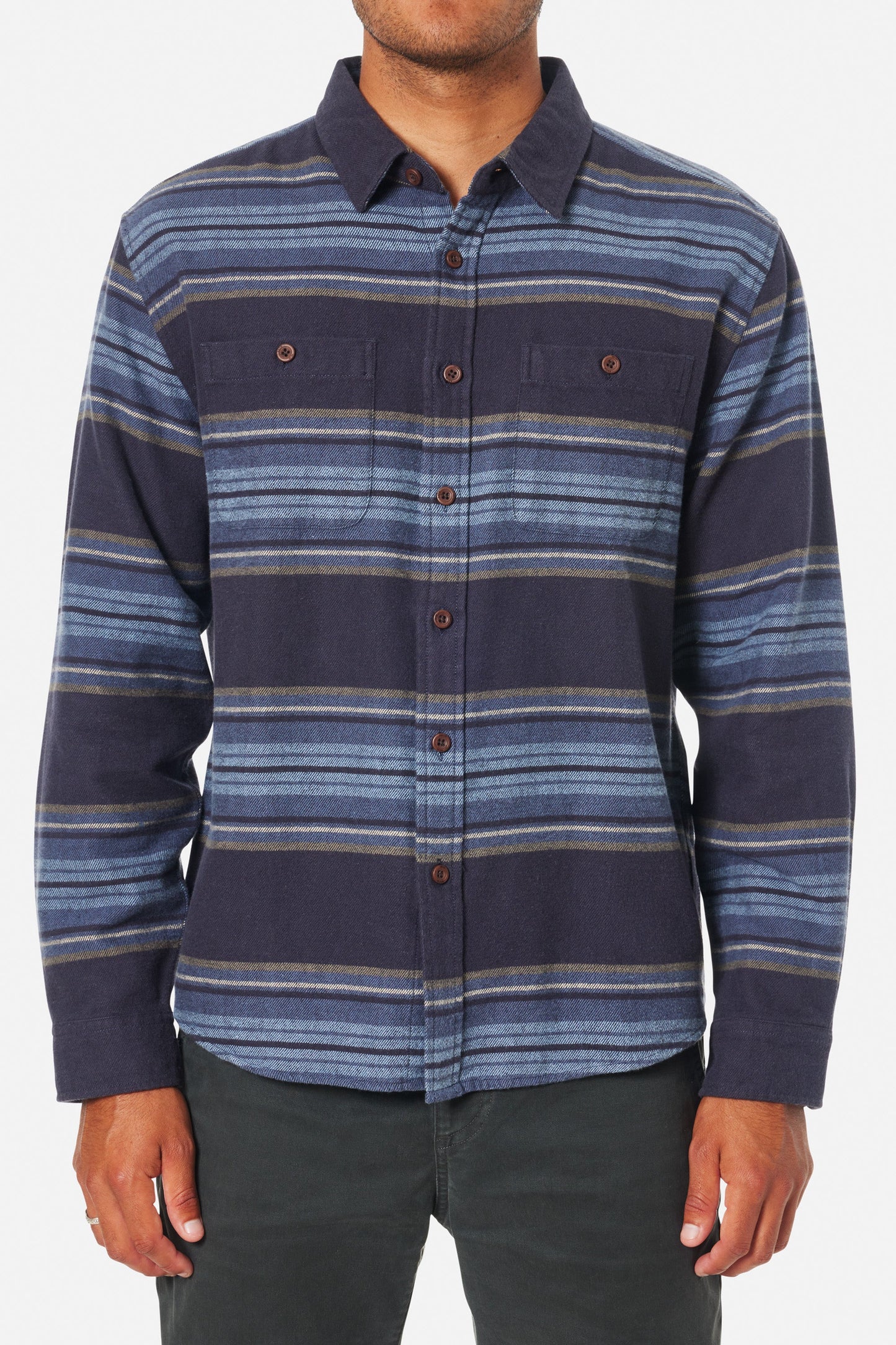 Katin M LS Sierra Flannel POLAR NAVY