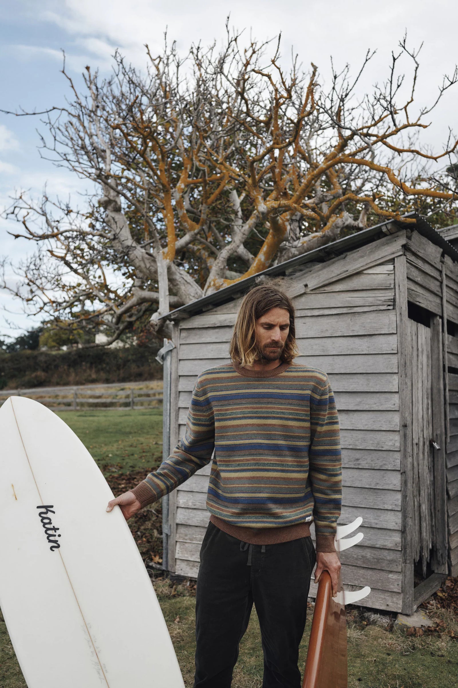 Katin M Hitch Stripe Sweater RAIN DRUM
