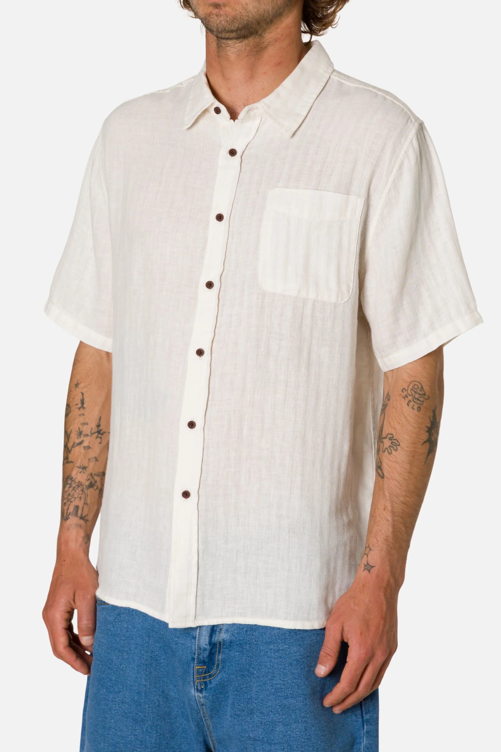 Katin M SS Alan Solid Shirt VINTAGE WHITE
