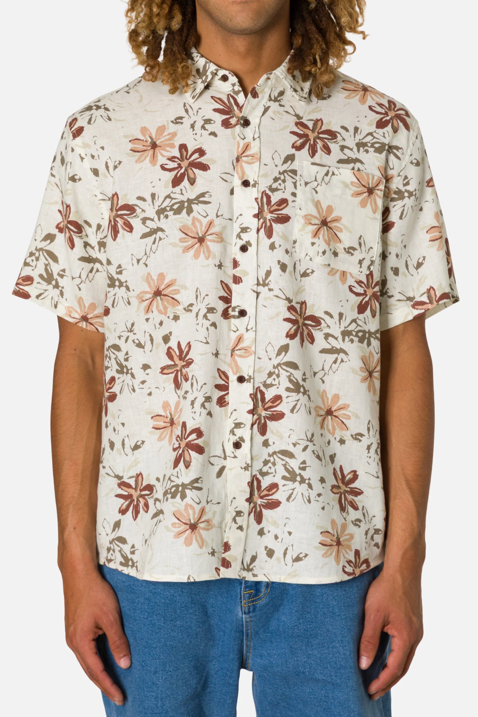 Katin M SS Petals Shirt BRUSH